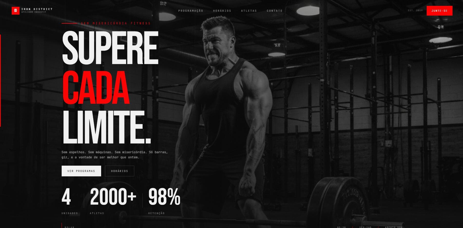 Logo do projeto Case de Estudo: Como Desenvolvi a Landing Page Brutalista da IRON DISTRICT CrossFit